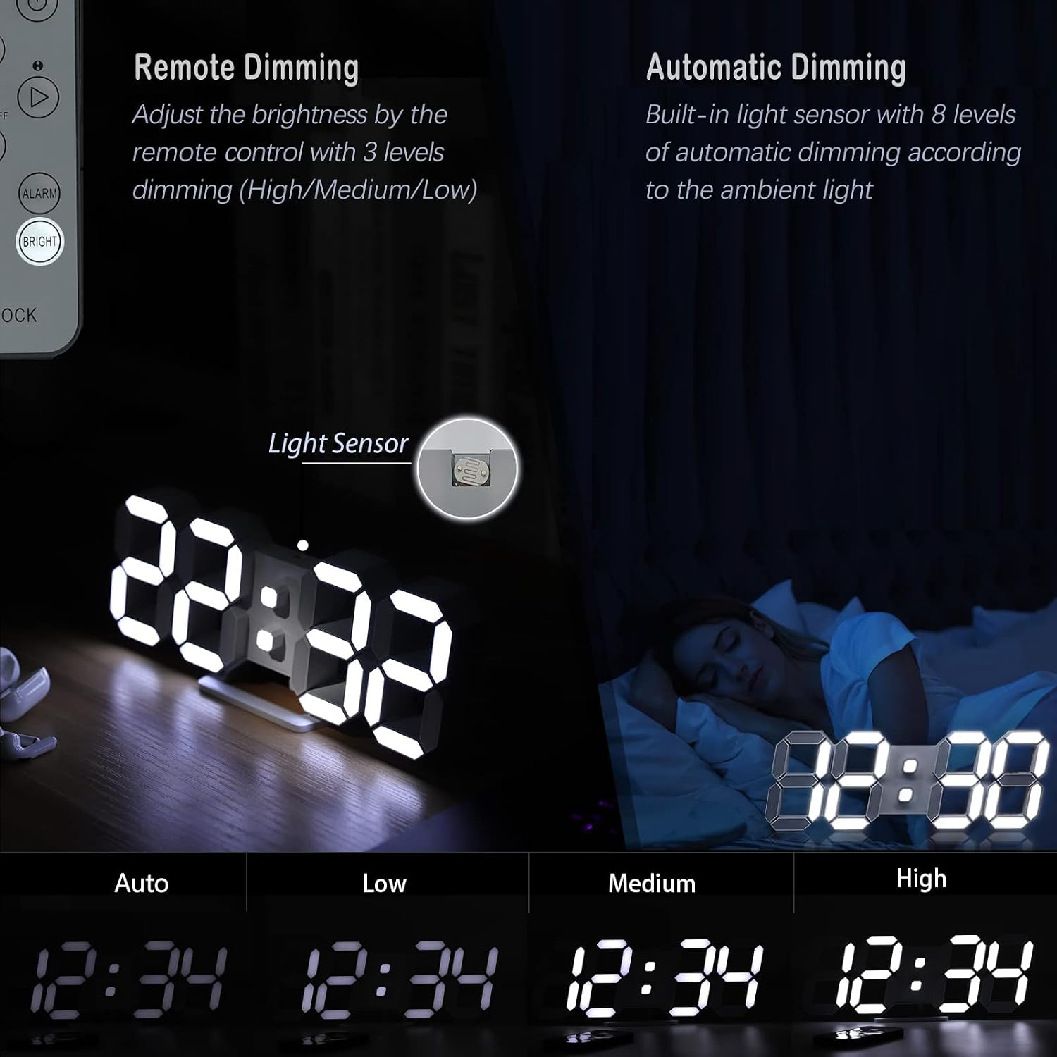 KOSUMOSU 3D LED Wall Clock