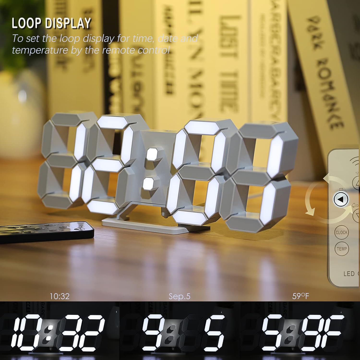 KOSUMOSU 3D LED Wall Clock
