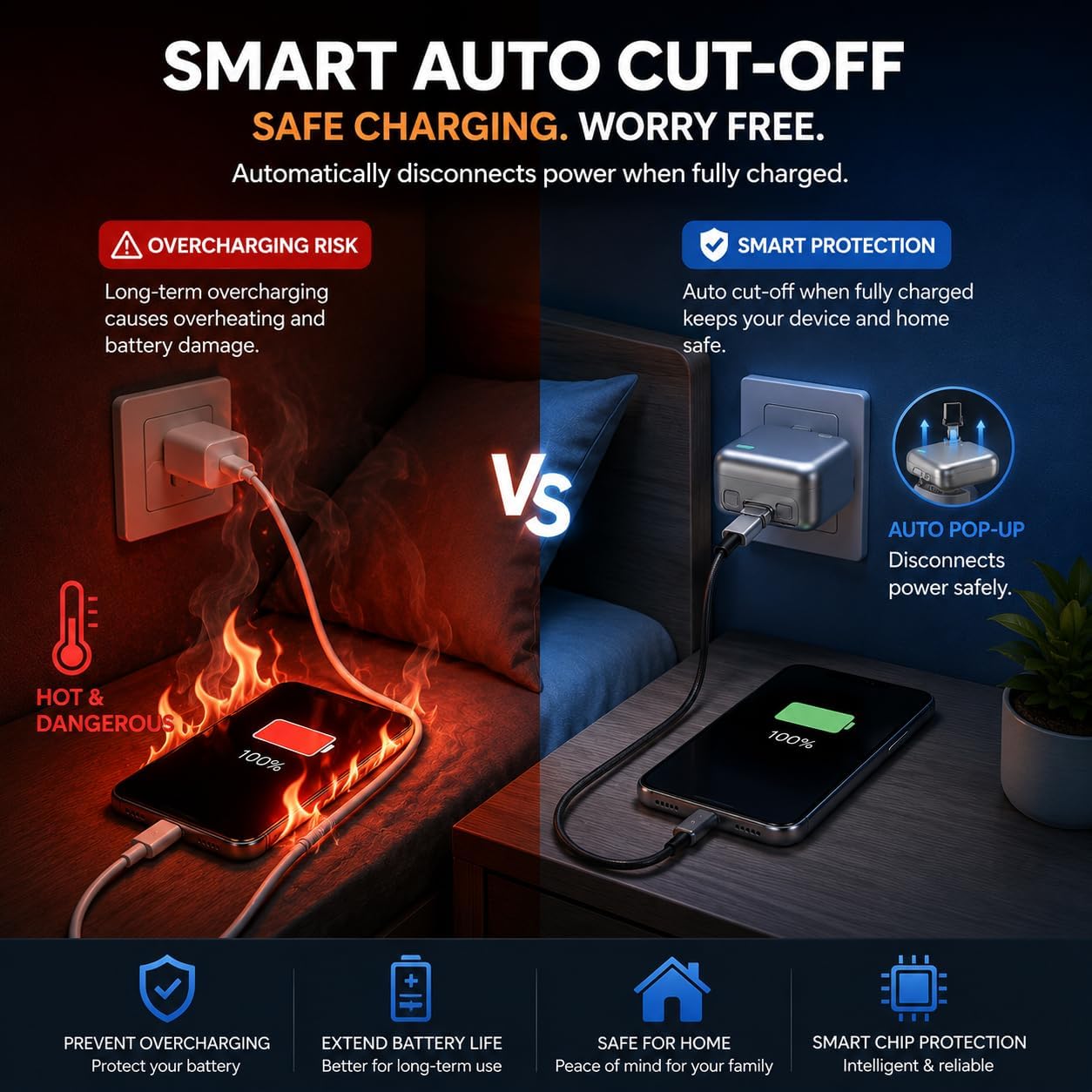 Smart Power Cut USB Charger