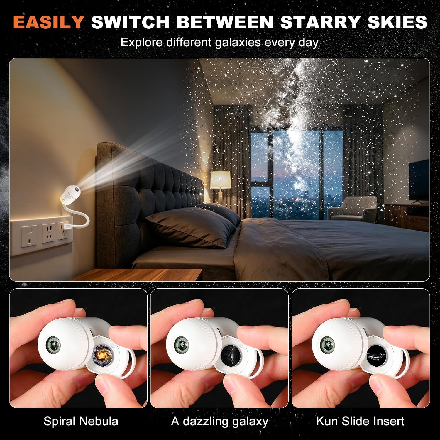 Starlit Dreams Galaxy Projector